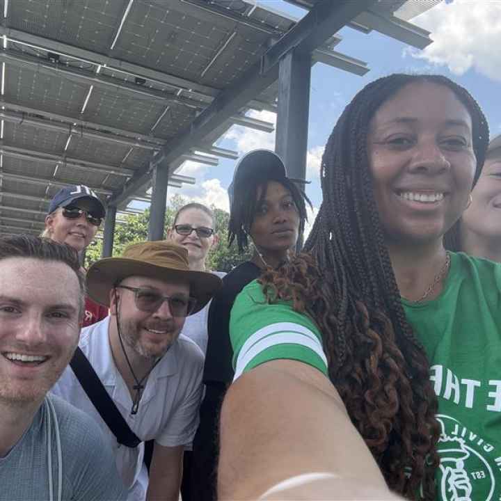 Community Engagement Manager Michaela Shelton with ACLU of Georgia Legal Observers on July 4