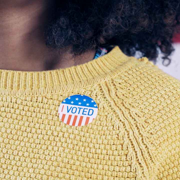 Stock "I voted" photo