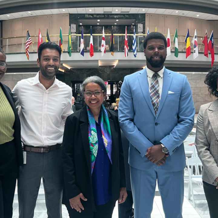 ACLU of Georgia staff and friend during Law Day 2025 at Atlanta City Hall